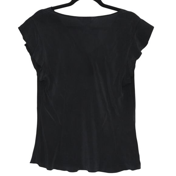 Vintage Allison Taylor 100% Silk Cowl Neck Top Black Size XL - Picture 4 of 5